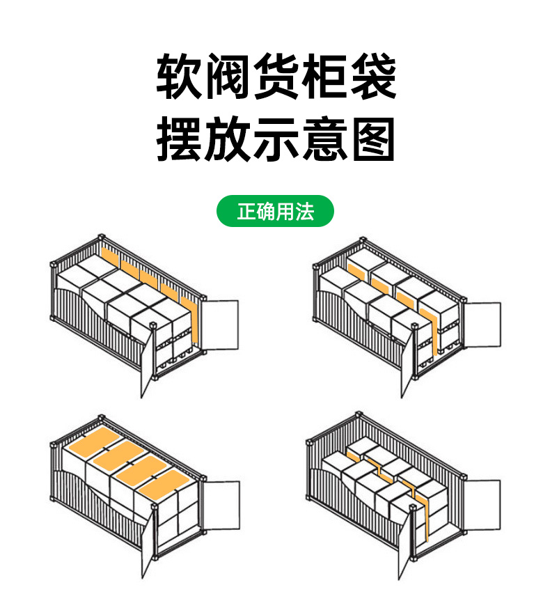 双层PE货柜填充袋集装箱充气袋